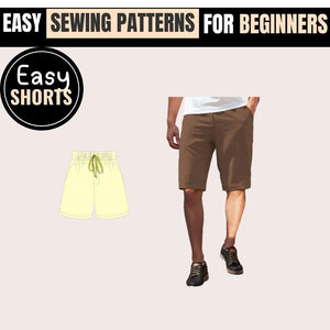 Easy Men's Shorts PDF Pattern, Mens Shorts Sewing Pattern PDF Easy, Beginner Men's Shorts Sewing Pattern PDF, Simple Men's Shorts PDF Pattern, Quick Sew Men's Shorts Pattern PDF, Men's Shorts Pattern PDF Easy to Follow