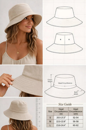Bucket Hat PDF: 3 - File Reversible Structural Blueprint | HappyOff - Happyoff
