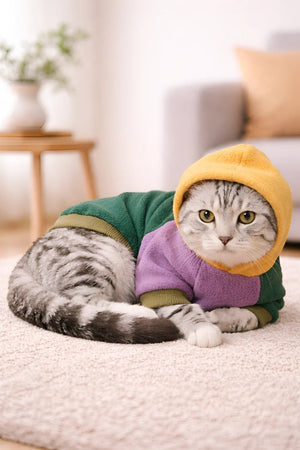 Cat Hoodie PDF: 3 - File Multi - Panel Structural Blueprint | HappyOff - Happyoff