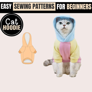 Cute and cozy DIY Cat Hoodie Sewing Pattern PDF