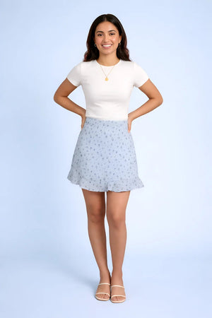 Ruffle Skirt PDF: Lined Structural Mini Blueprint | HappyOff - Happyoff