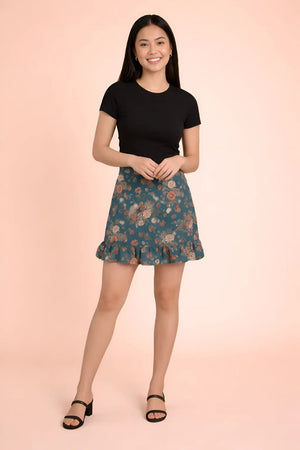 Ruffle Skirt PDF: Lined Structural Mini Blueprint | HappyOff - Happyoff