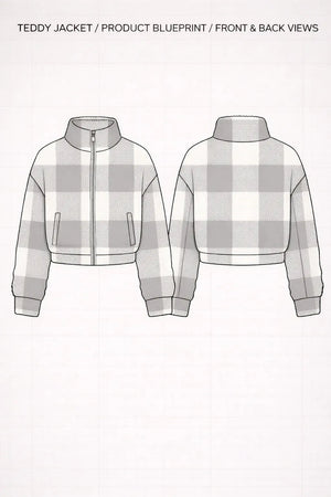 Teddy Jacket PDF: Projector - Ready Blueprint & 3 - Step Guide | HappyOff - Happyoff