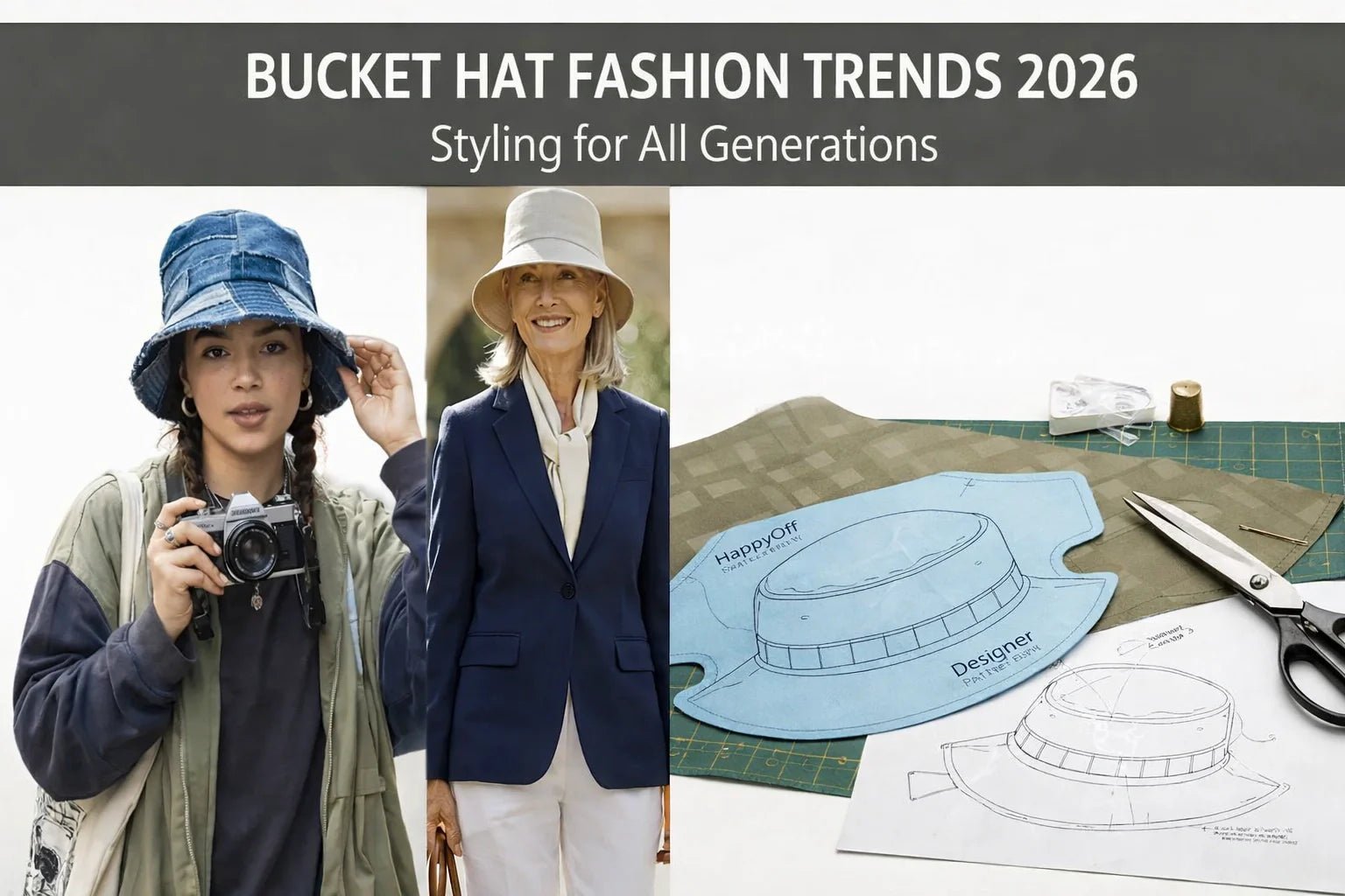 Bucket Hat Fashion Trends 2026: Styling for All Generations - Happyoff