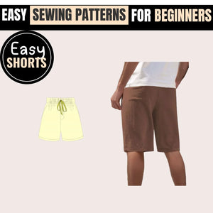 Easy Men's Shorts PDF Pattern, Mens Shorts Sewing Pattern PDF Easy, Beginner Men's Shorts Sewing Pattern PDF, Simple Men's Shorts PDF Pattern, Quick Sew Men's Shorts Pattern PDF, Men's Shorts Pattern PDF Easy to Follow
