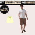 Easy Men's Shorts PDF Pattern, Mens Shorts Sewing Pattern PDF Easy, Beginner Men's Shorts Sewing Pattern PDF, Simple Men's Shorts PDF Pattern, Quick Sew Men's Shorts Pattern PDF, Men's Shorts Pattern PDF Easy to Follow