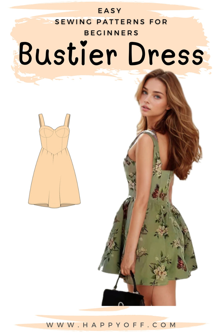 Bustier Dress Pattern, Corset Dress Pattern, Women Pattern, Dress Sewing Pattern for Women, Renaissance Dress, Sewing Pattern