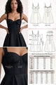 Bustier Dress PDF: 3 - File Multi - Cup Structural Blueprint | HappyOff - Happyoff