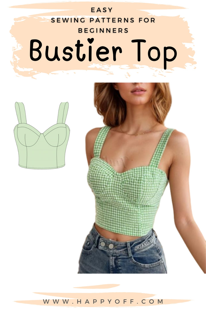 Bustier Pattern, Corset Sewing Pattern, Bodice pattern, Bustier Corset Pattern, Sewing Patterns, Women Sewing Pattern Top Corset