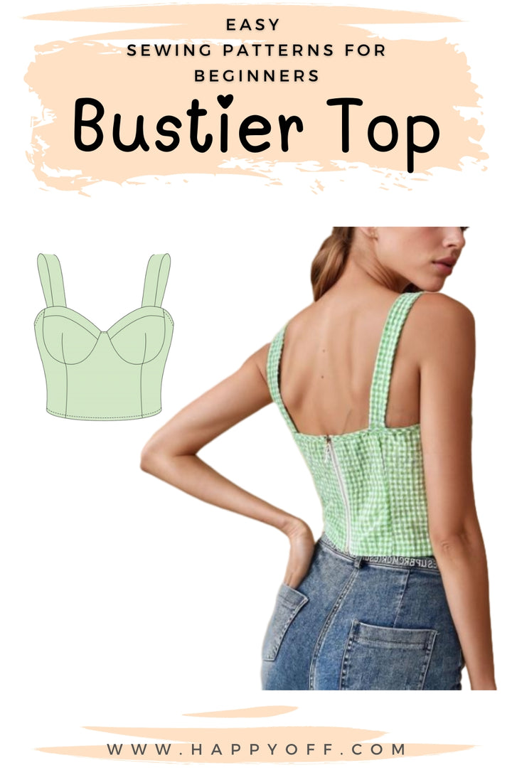 Bustier Pattern, Corset Sewing Pattern, Bodice pattern, Bustier Corset Pattern, Sewing Patterns, Women Sewing Pattern Top Corset