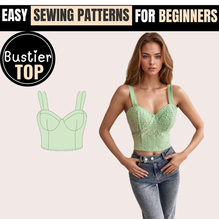 Bustier Pattern, Corset Sewing Pattern, Bodice pattern, Bustier Corset Pattern , Sewing Patterns, Women Sewing Pattern Top Corset