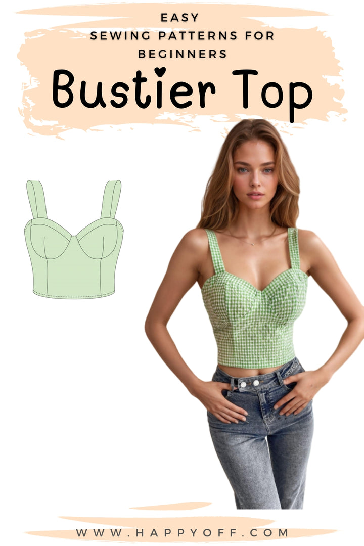 Bustier Pattern, Corset Sewing Pattern, Bodice pattern, Bustier Corset Pattern, Sewing Patterns, Women Sewing Pattern Top Corset