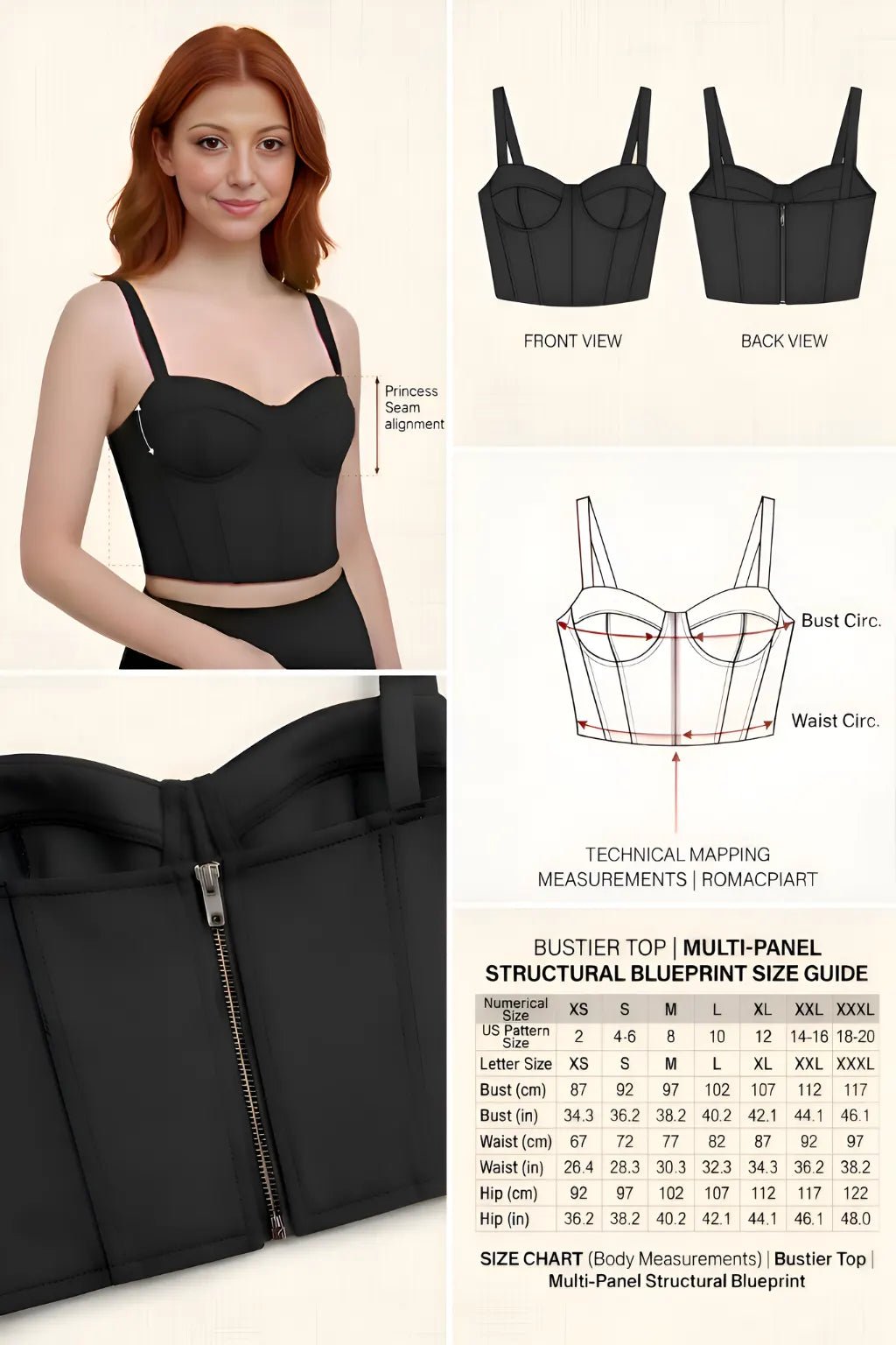 Bustier Top PDF | 2026 Multi-Panel Blueprint | Happyoff