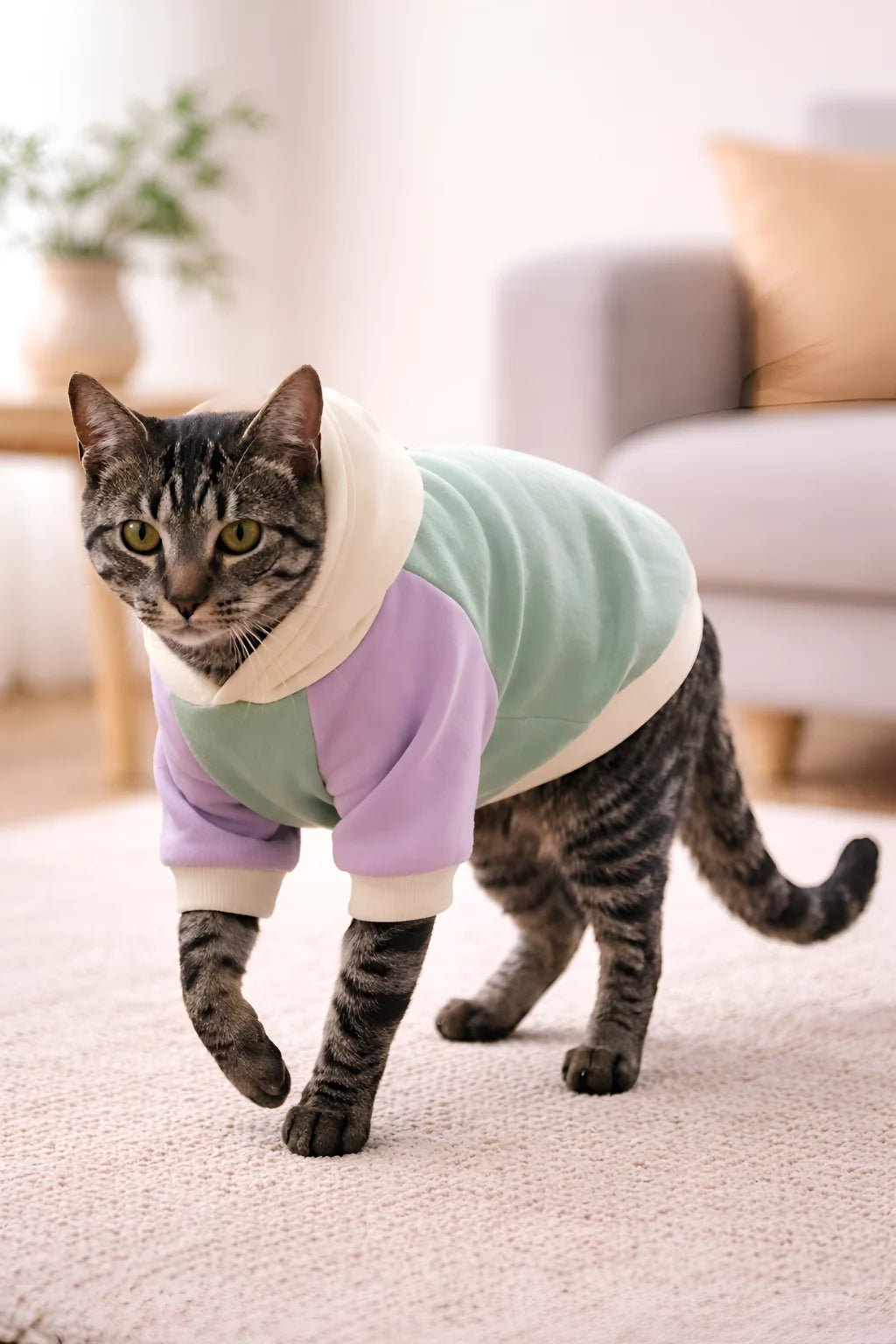 Cat Hoodie PDF: 3 - File Multi - Panel Structural Blueprint | HappyOff - Happyoff