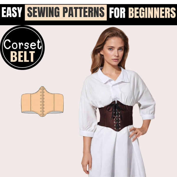 Corset Belt Sewing Pattern, Corset Top Pattern, Waistband pattern, Corset Waistband Pattern, Sewing Patterns, Women Sewing Pattern Top