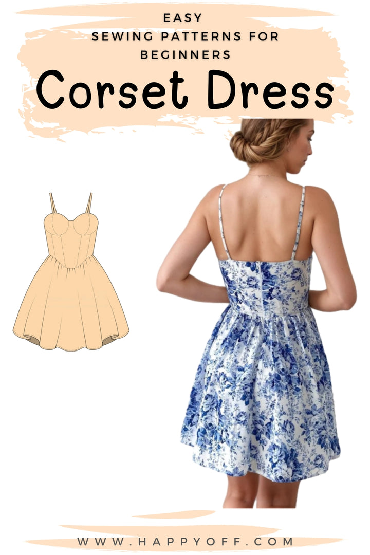 Corset Dress Pattern, Bustier Dress Pattern, Women Pattern, Dress Sewing Pattern for Women, Renaissance Dress, Sewing Pattern