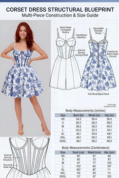 Corset Dress PDF | 2026 Multi-Panel Blueprint Corset Dress PDF | 2026 Multi-Panel Blueprint