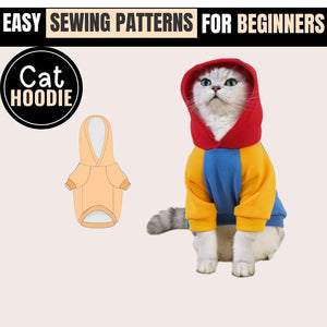 Cute and cozy DIY Cat Hoodie Sewing Pattern PDF