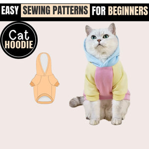 Cute and cozy DIY Cat Hoodie Sewing Pattern PDF