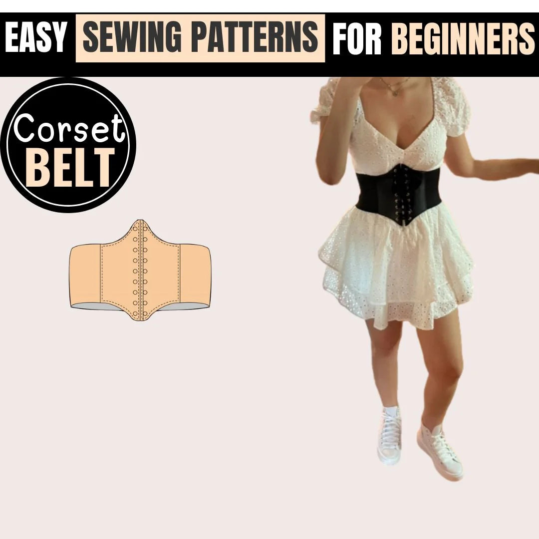 Corset Belt PDF Sewing Pattern - Easy DIY Guide, Downloadable Corset Belt PDF Sewing Pattern - Easy to Follow Instructions, Plus Size Corset Belt PDF Sewing Pattern - Easy to Make, Leather Corset Belt PDF Sewing Pattern - DIY Project