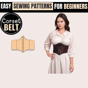 Corset Belt PDF Sewing Pattern - Easy DIY Guide, Downloadable Corset Belt PDF Sewing Pattern - Easy to Follow Instructions, Plus Size Corset Belt PDF Sewing Pattern - Easy to Make, Leather Corset Belt PDF Sewing Pattern - DIY Project