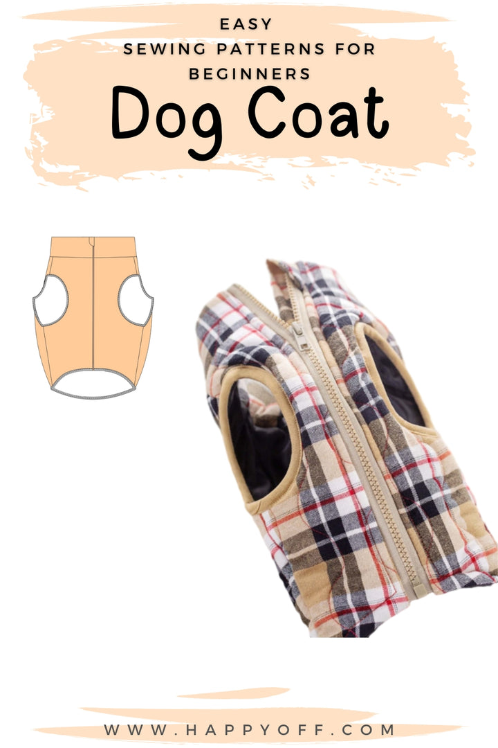 Dog Coat Pattern, Dog Vest Sewing Pattern, Sewing Pattern Pet, Pattern Dog, Pet Pattern, Sewing pattern for dog coat, dog jacket pattern