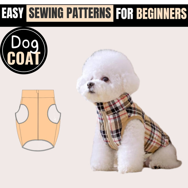 Dog Coat Pattern, Dog Vest Sewing Pattern, Sewing Pattern Pet, Pattern Dog, Pet Pattern, Sewing pattern for dog coat, dog jacket pattern