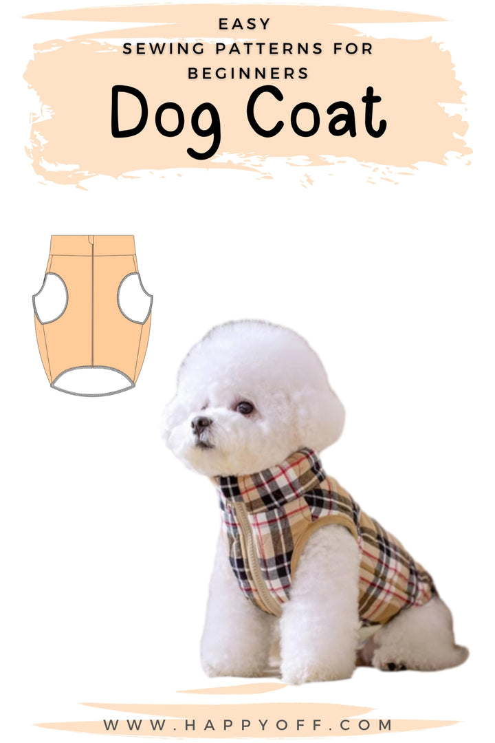 Dog Coat Pattern, Dog Vest Sewing Pattern, Sewing Pattern Pet, Pattern Dog, Pet Pattern, Sewing pattern for dog coat, dog jacket pattern