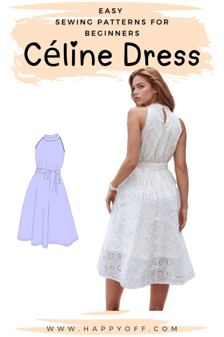 Halter Dress Sewing Pattern, Summer Dress Pattern, Sewing Patterns, Women Patterns, Prom Dress, Sleeveless Dress Sewing Pattern