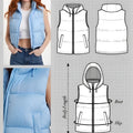 Puffer Vest PDF: Insulated Blueprint & 2 Welt Pockets | HappyOff - Happyoff