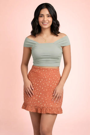 Ruffle Skirt PDF: Lined Structural Mini Blueprint | HappyOff - Happyoff