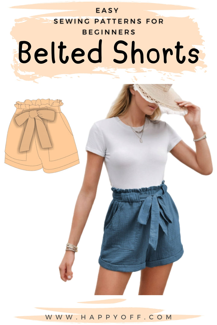 Shorts Pattern, Women Short, Beginner Shorts Pattern, Wide Leg Shorts, High Waist Wide Leg Shorts Pattern, Sewing Patterns Women