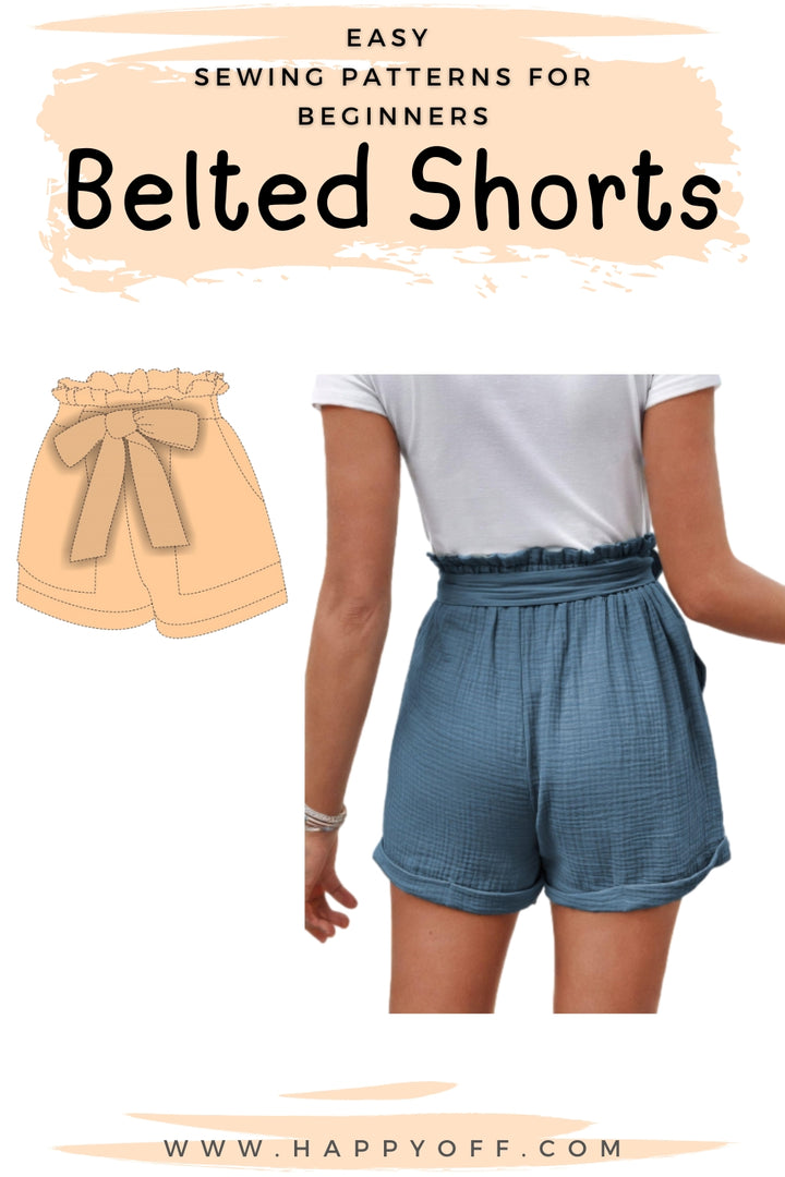 Shorts Pattern, Women Short, Beginner Shorts Pattern, Wide Leg Shorts, High Waist Wide Leg Shorts Pattern, Sewing Patterns Women