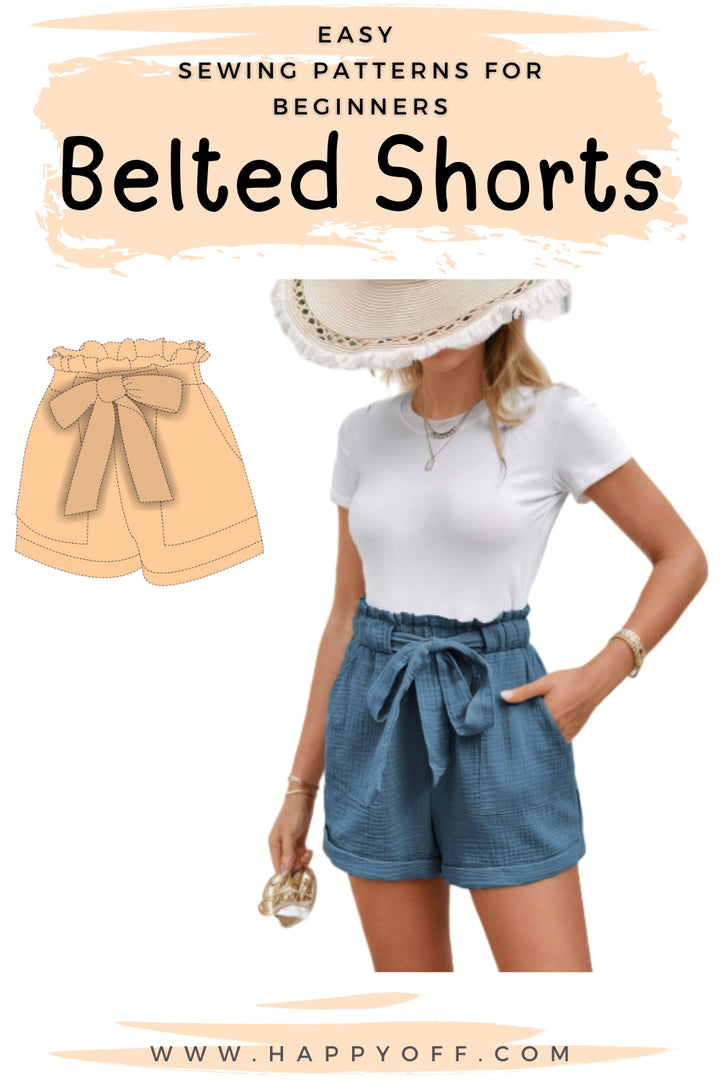 Shorts Pattern, Women Short, Beginner Shorts Pattern, Wide Leg Shorts, High Waist Wide Leg Shorts Pattern, Sewing Patterns Women