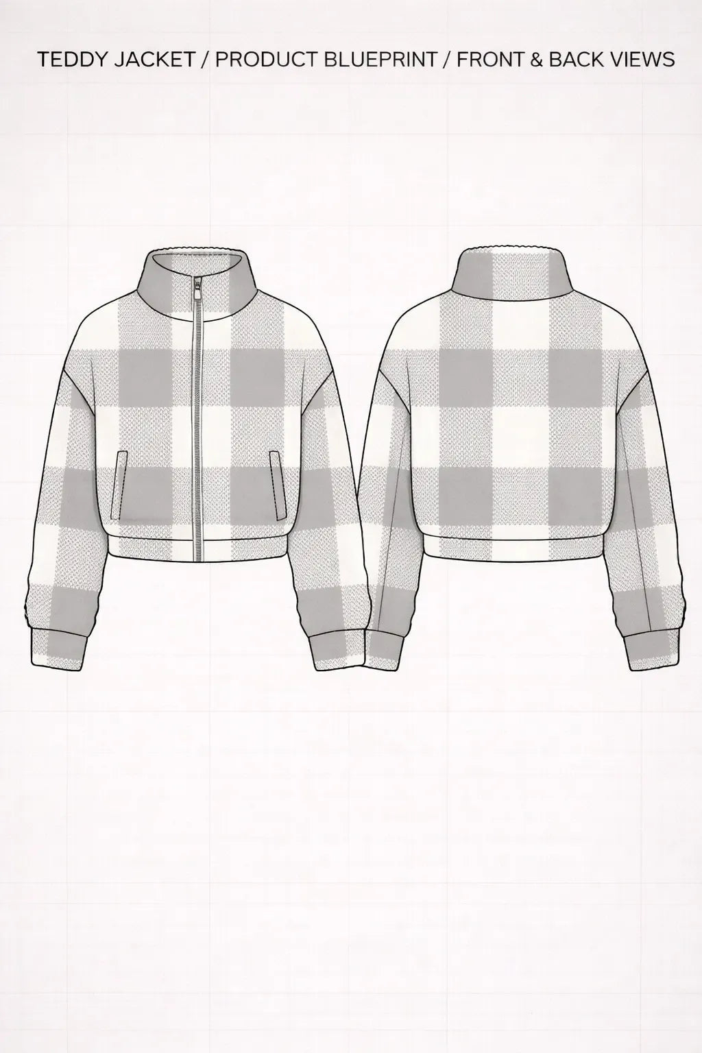 Projector Jacket Pattern Teddy Jacket PDF | 2026 Projector-Ready Instant Download | Happyoff