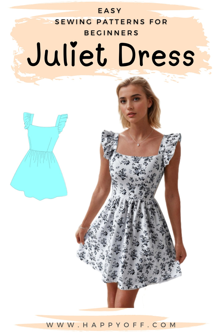 Tie Back Dress Sewing Patter, Summer Dress Pattern, Dress Sewing Pattern, Women Dress Pattern, Sewing Patterns for Women, Dress Pattern