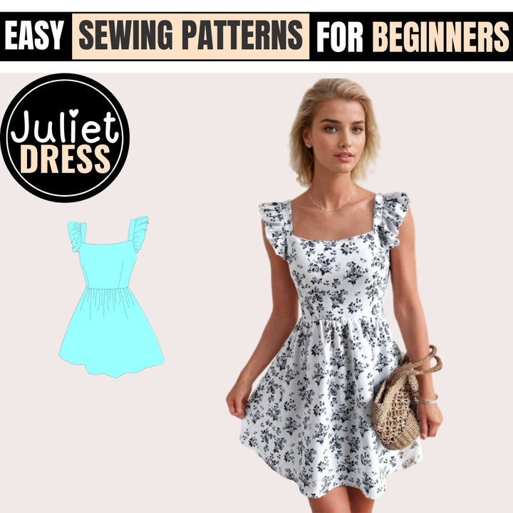 Tie Back Dress Sewing Patter, Summer Dress Pattern, Dress Sewing Pattern, Women Dress Pattern, Sewing Patterns for Women, Dress Pattern