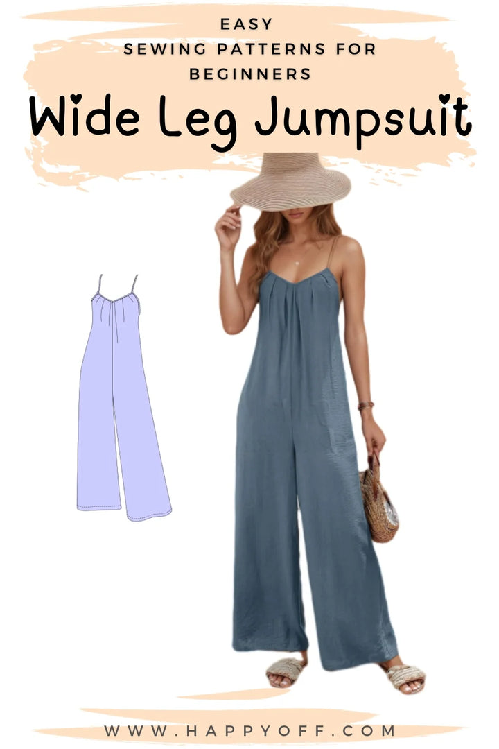 Wide Leg Jumpsuit Pattern, Women Pattern, Overalls pattern, Jumpsuit Pattern, Women Jumpsuits, Sewing Patterns, Overalls for Women