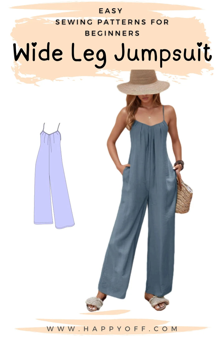 Wide Leg Jumpsuit Pattern, Women Pattern, Overalls pattern, Jumpsuit Pattern, Women Jumpsuits, Sewing Patterns, Overalls for Women