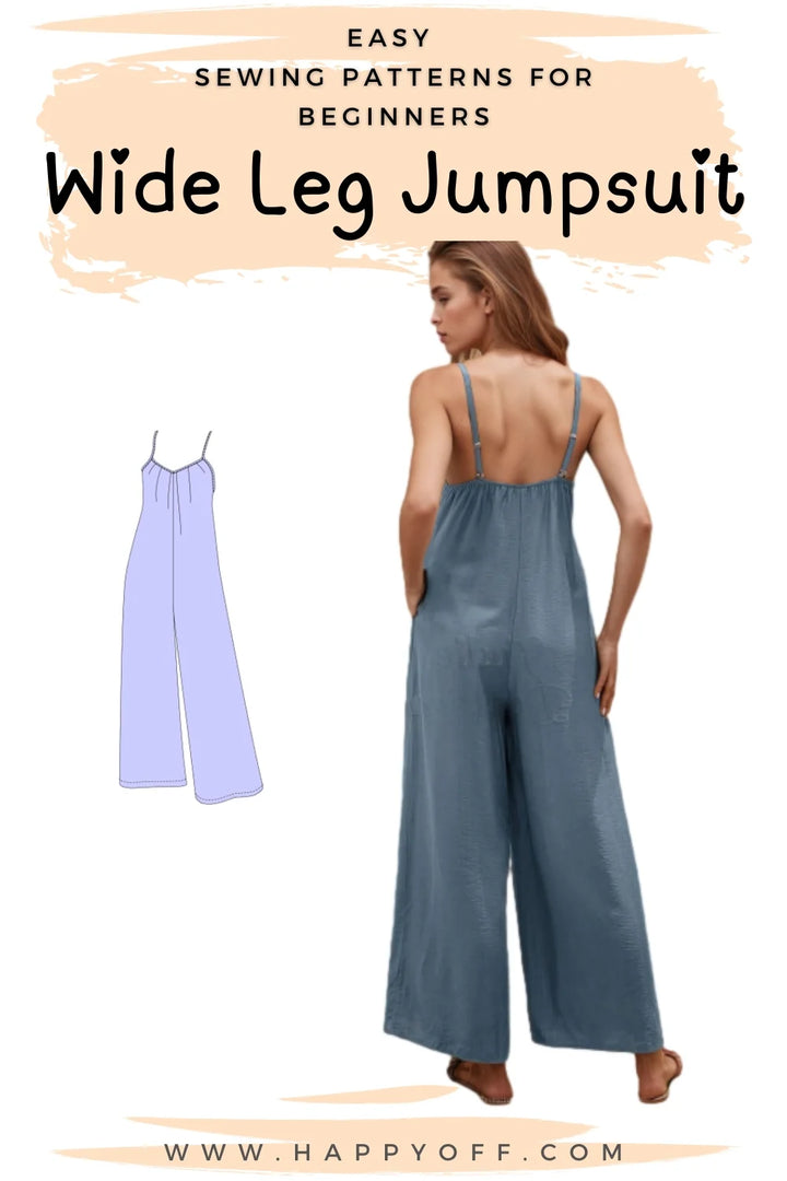 Wide Leg Jumpsuit Pattern, Women Pattern, Overalls pattern, Jumpsuit Pattern, Women Jumpsuits, Sewing Patterns, Overalls for Women