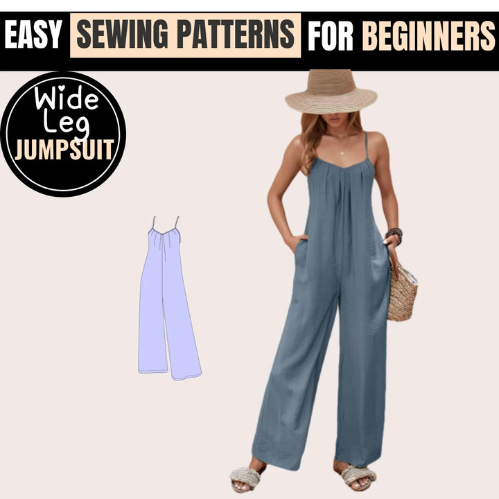 Wide Leg Jumpsuit Pattern, Women Pattern, Overalls pattern, Jumpsuit Pattern, Women Jumpsuits, Sewing Patterns, Overalls for Women