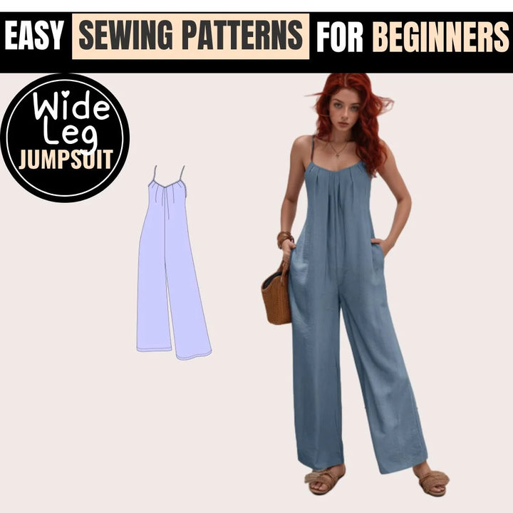 Wide Leg Jumpsuit PDF Sewing Pattern, Wide Leg Jumpsuit Pattern PDF, DIY Wide Leg Jumpsuit Pattern, Printable Wide Leg Jumpsuit Pattern, Downloadable Wide Leg Jumpsuit Pattern, Easy Wide Leg Jumpsuit Pattern, Beginner Friendly Jumpsuit Pattern, Plus Size Jumpsuit Pattern, Layered PDF Sewing Pattern, Digital Download Sewing Pattern, Wide Leg Jumpsuit Sewing Instructions, Wide Leg Jumpsuit PDF Download, Sewing Patterns for Jumpsuits, DIY Jumpsuit, Make Your Own Jumpsuit, Best Wide Leg Jumpsuit Sewing Pattern