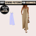 Stylish Wide Leg Jumpsuit, handmade with our PDF sewing pattern