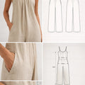 Wide Leg Jumpsuit PDF: High-Volume Architectural Blueprint | HappyOff - Happyoff