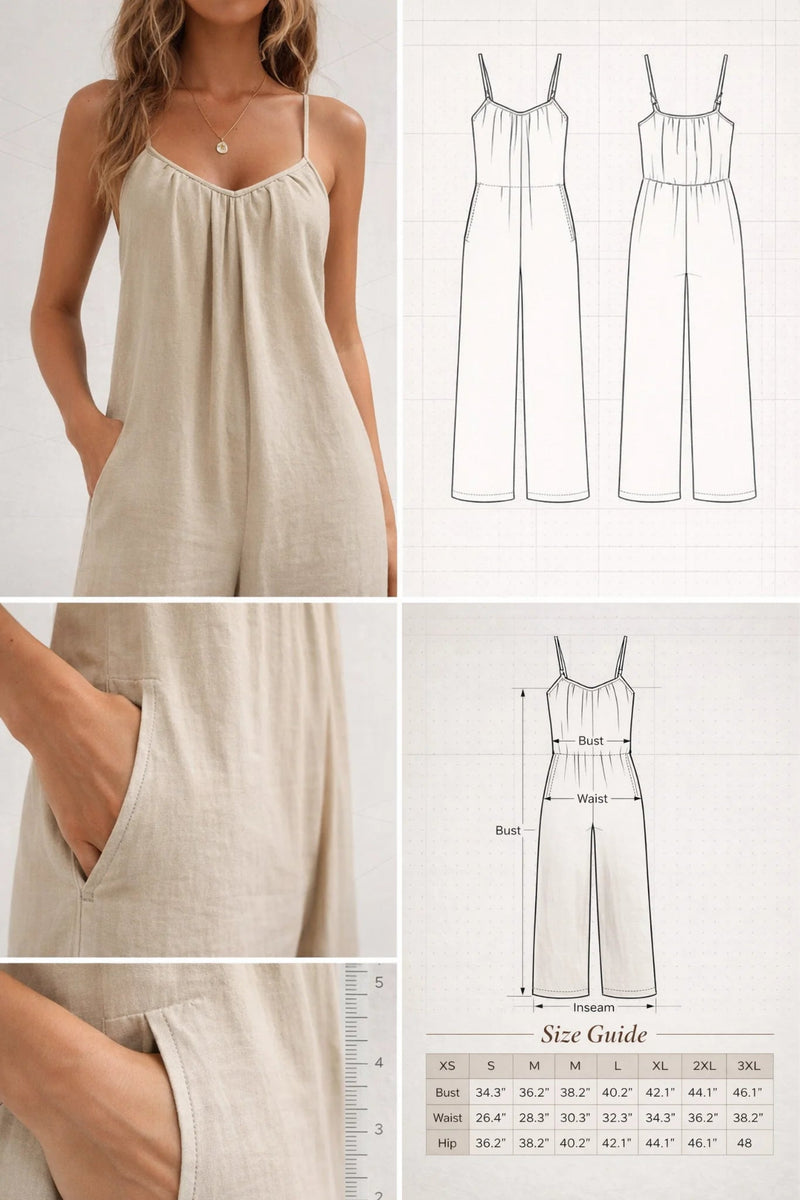 Wide Leg Jumpsuit PDF: High - Volume Architectural Blueprint | HappyOff - Happyoff