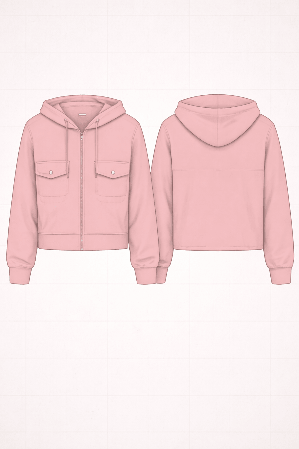 Zip Jacket PDF: 3 - File Elasticated Structural Blueprint | HappyOff - Happyoff